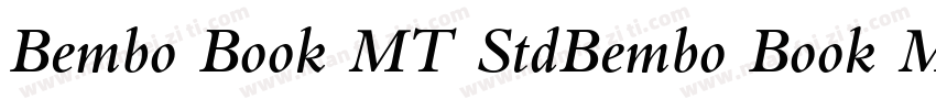Bembo Book MT StdBembo Book MT Std字体转换